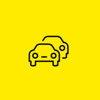 Due automobili (simbolo della mobilità automobilistica o del traffico).