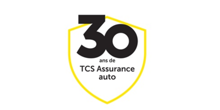 Logo « 30 ans de l’assurance auto TCS ».
