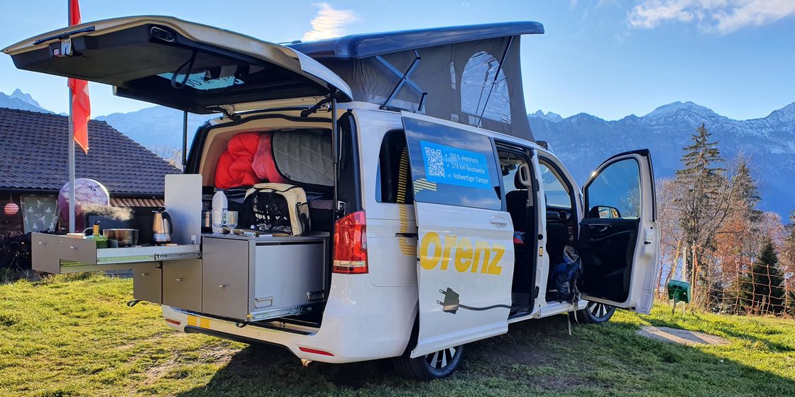 Der erste Elektro-Camper: Mercedes EQV-Yellowcamper - TCS Schweiz