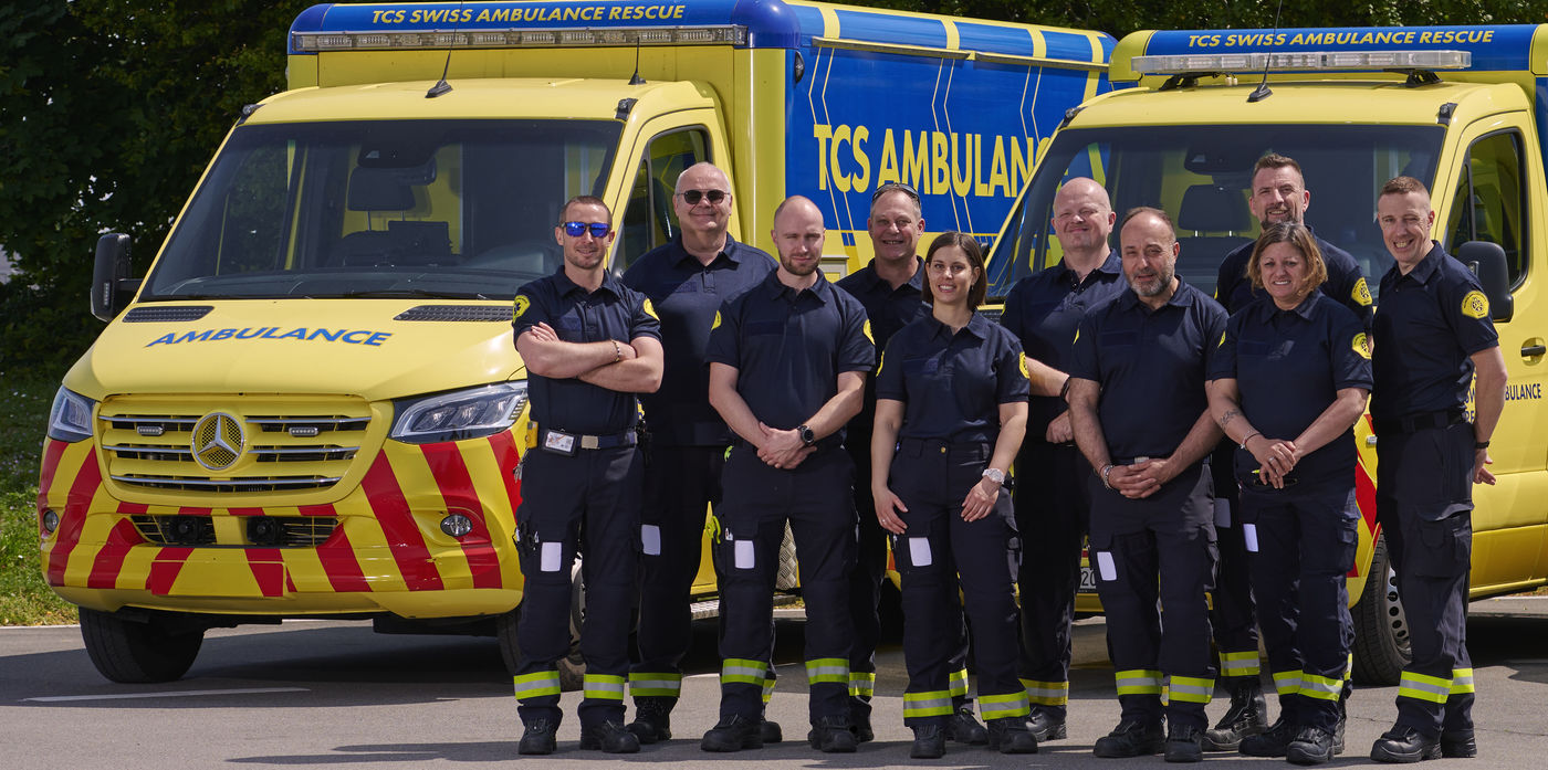 L'équipe du TCS SAR Ambulance Genève