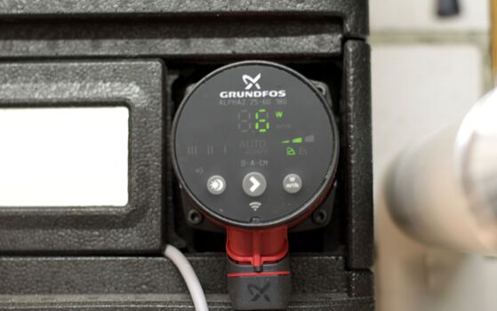 Umwälzpumpe einer Heizung.