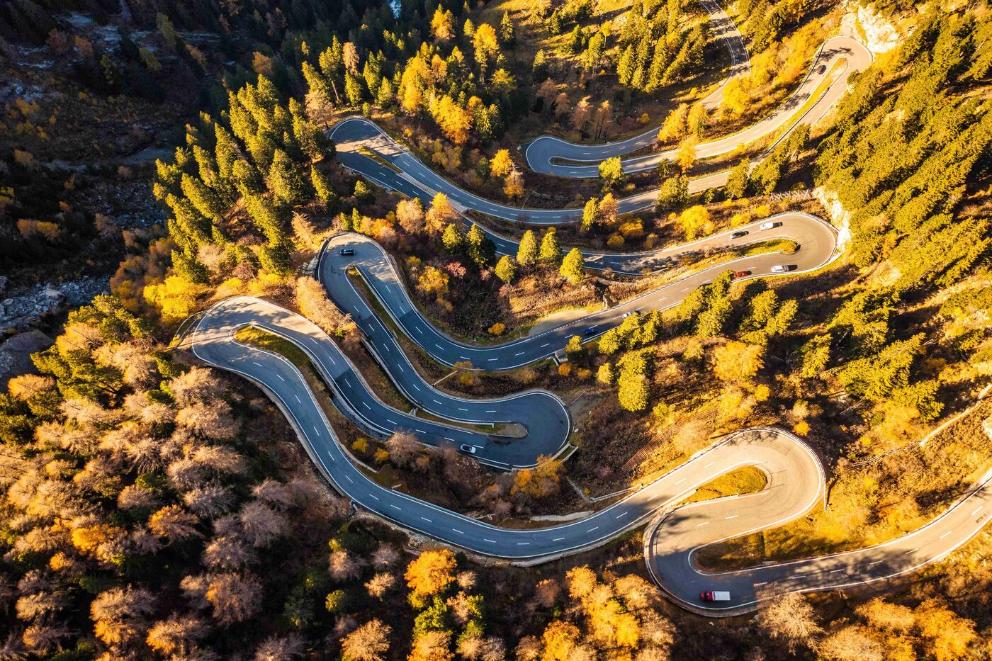 Maloja Passstrasse Herbst