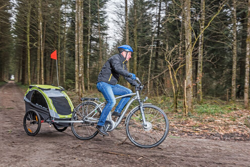 Rimorchi per biciclette adatti a due bambini