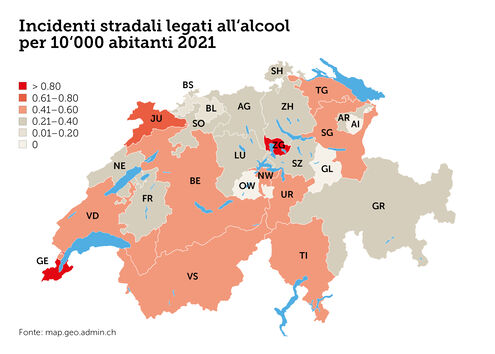 Gli incidenti dovuti all’alcol sono in aumento