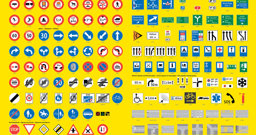 Signaux routiers - Poster