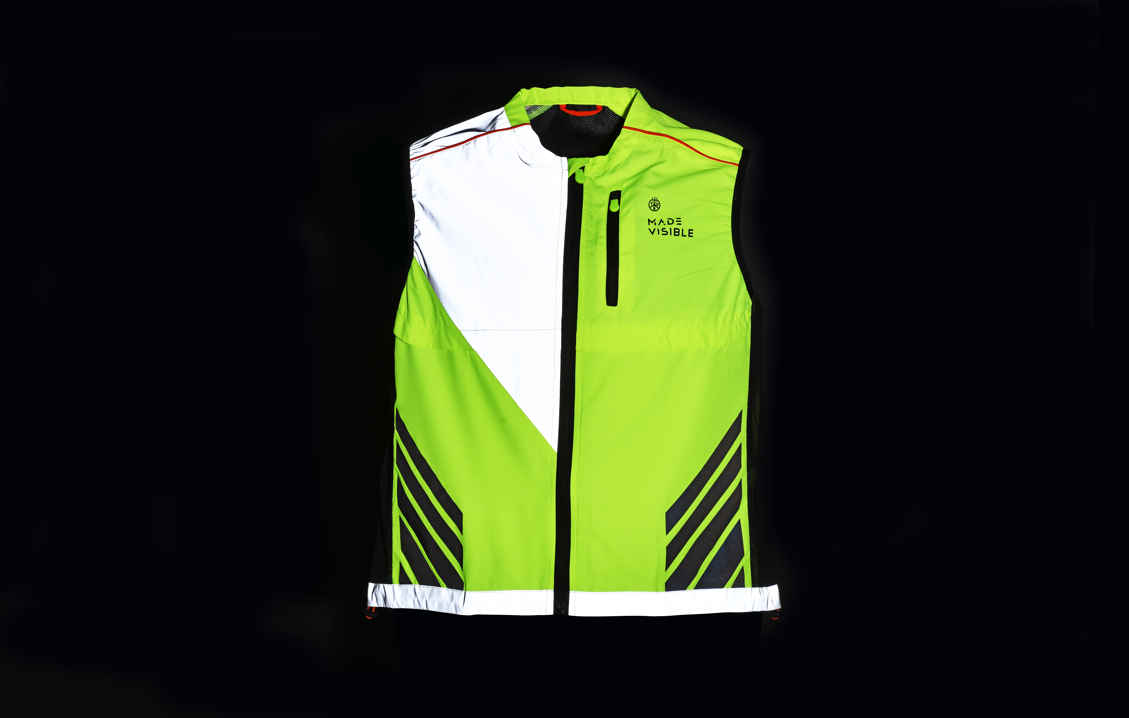 TXYFYP Haute Visibilité Sécurité Gilet Réfléchissant Gilet Moto Cyclisme Wear - Noir et Jaune, XL