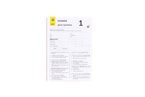 Examen pour cyclistes 1 (10-12 ans) - Feuille A4