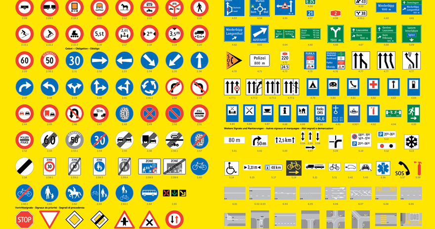 Signaux routiers - Affiche F4