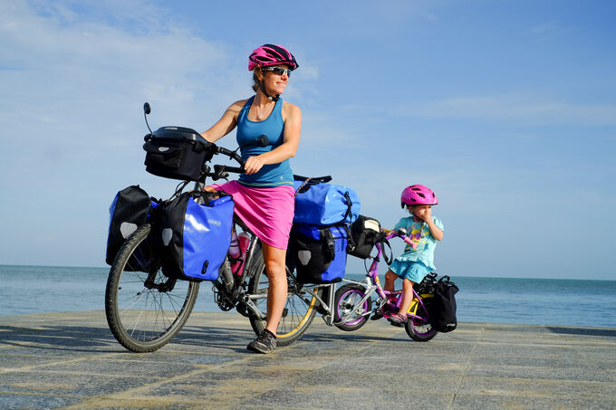 tandem follow me bici bambini viaggio