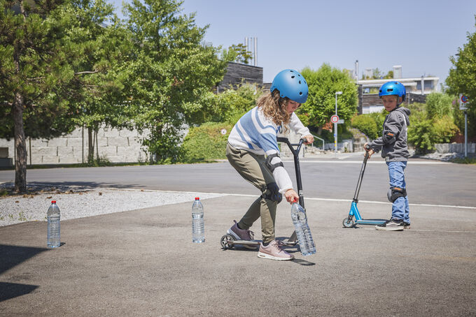 Übungen trottinett lernen kinder