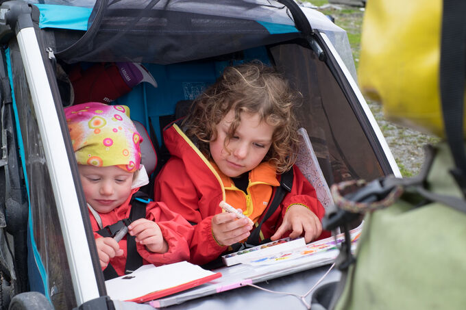 rimorchio bici bambini viaggio consigli